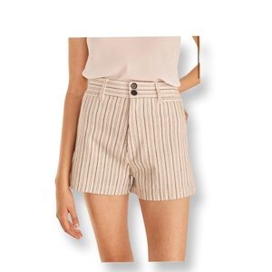 Rebecca Taylor high waisted stripped twill NWT shorts